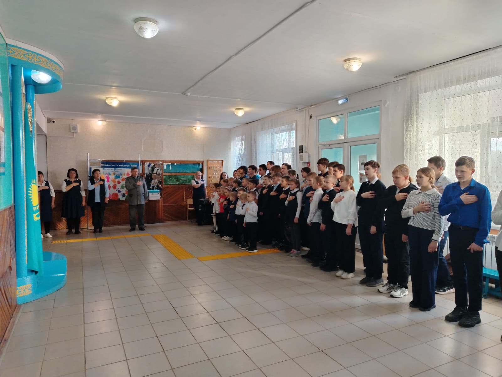 24 қараша күні «Ясновка орта мектебі» КММ-де жалпы мектептік сап түзеу өтті.